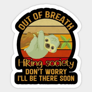 Out Of Breath Hiking Society Sticker